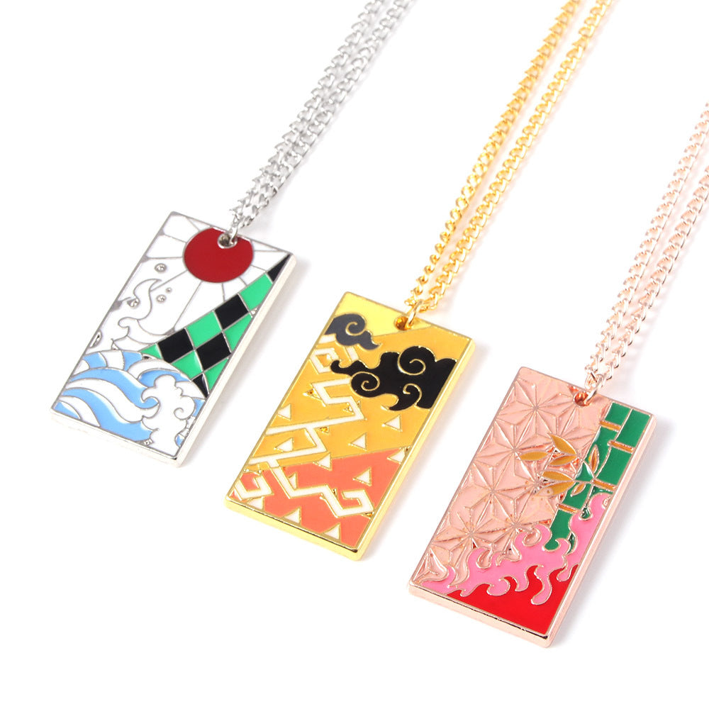 Chic Anime Tanjiro Metal Pendant Necklace