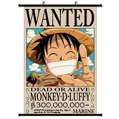 Wanted Luffy Zoro Painting Hanging Poster
