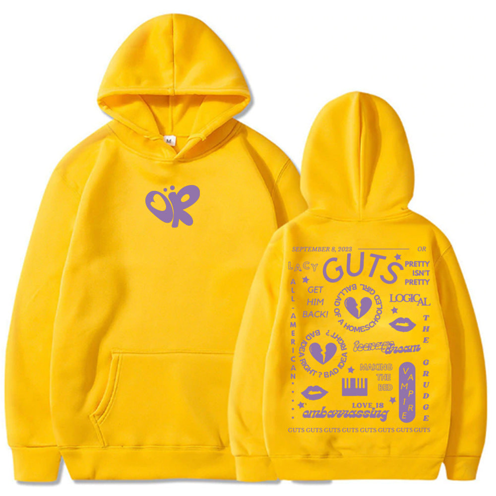 Casual Guts Olivia Printed Loose Hoodie