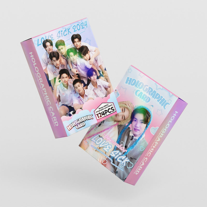 124pcs KPOP Holographic Cards