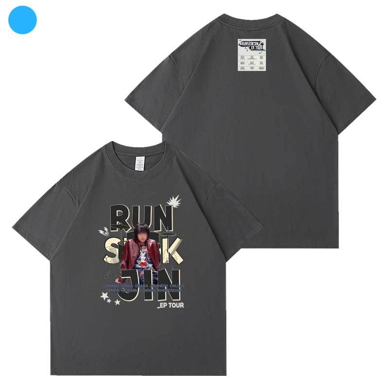 Kpop JIN Print Short-sleeved T-shirt Top
