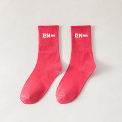 KPOP Cotton Medium Tube Socks 12 Pairs