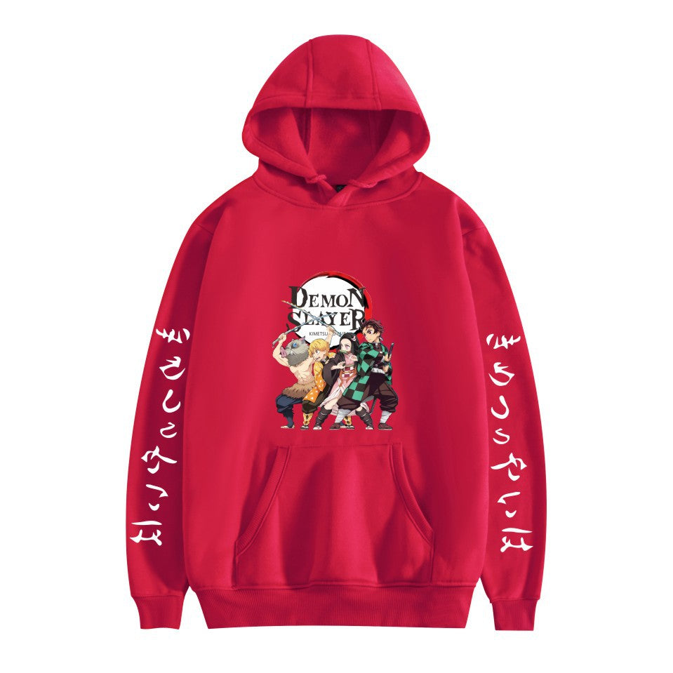 Casual Anime Printed Pullover Loose Hoodie