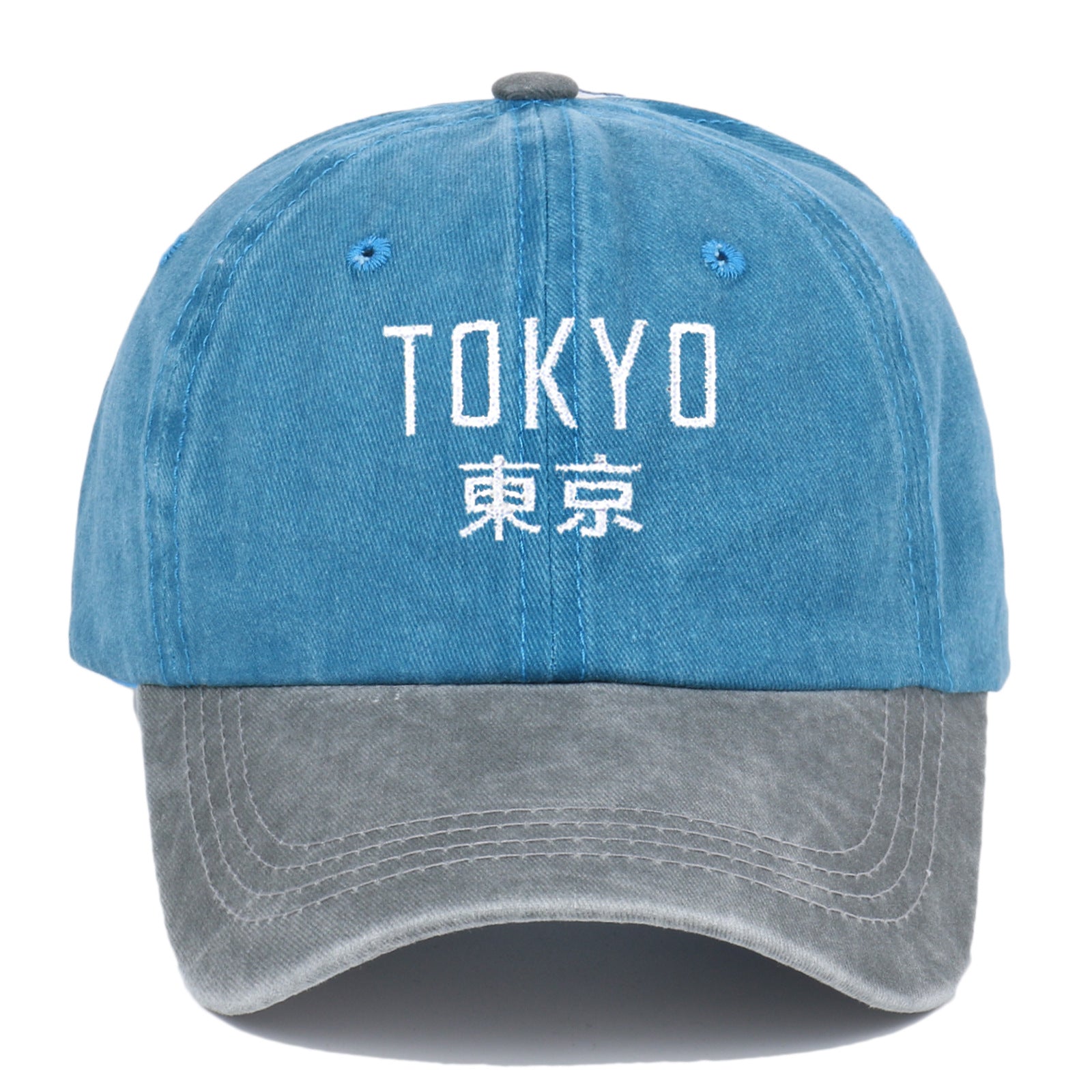 Retro Washed Tokyo Letter Baseball Cap