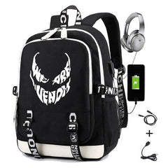 Cool Spider Print Large-capacity Backpack