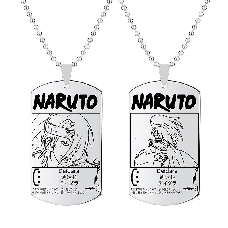 Trendy Sasuke Tag Pendant Necklace