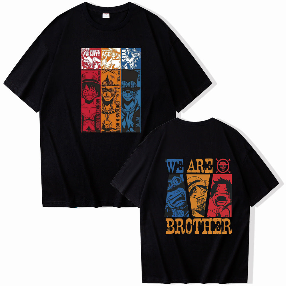 Unisex We Are Brothers Graphic Print Short Sleeve T-shirt