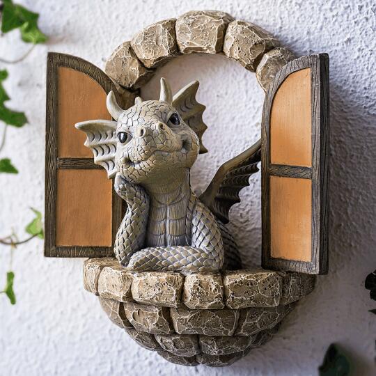 Cute Window Dragon Statue Decoration