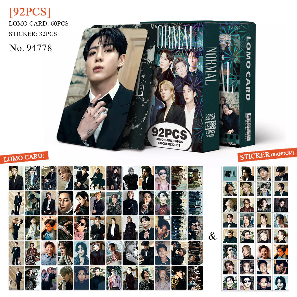 92PCS BANGTAN NORMAL Photocard Sticker Collection