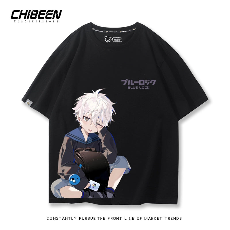Unisex Anime Print Short-sleeved T-shirt