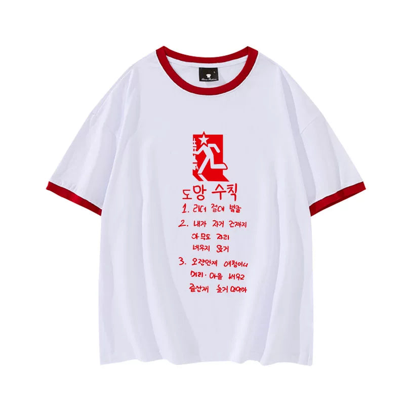 Yeonjun Soobin‌ Same Round Neck Ringer T-shirt