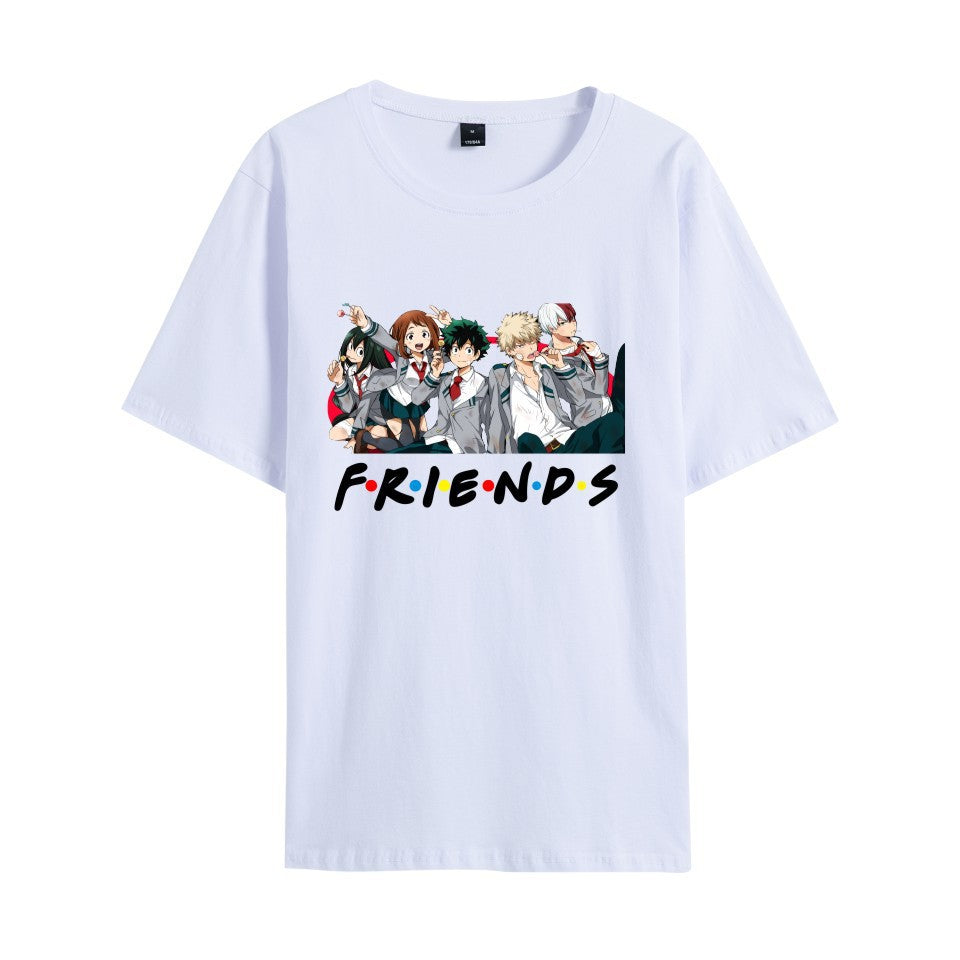 Unisex Anime Pattern Print Short Sleeve T-Shirt