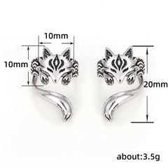 Retro Fox Kitten Alloy Ear Clips