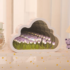 DIY Cloud Tulip Mirror Lamp