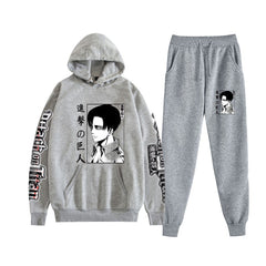 Men's Anime Pattern Print Hoodie Pants Set