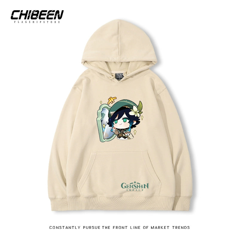 Unisex Venti Game Print Pullover Hoodie