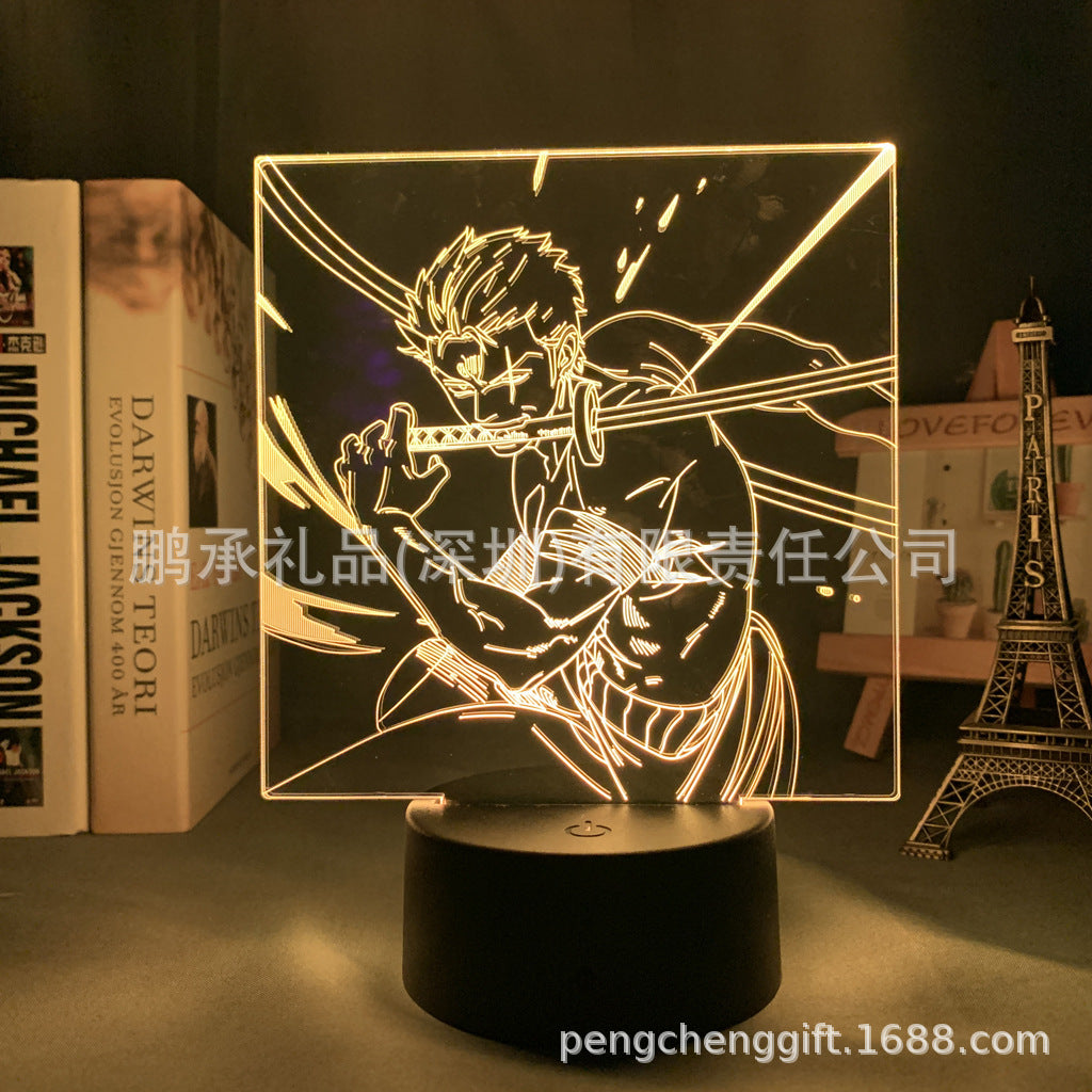 Colorful Luffy 3D Night Light