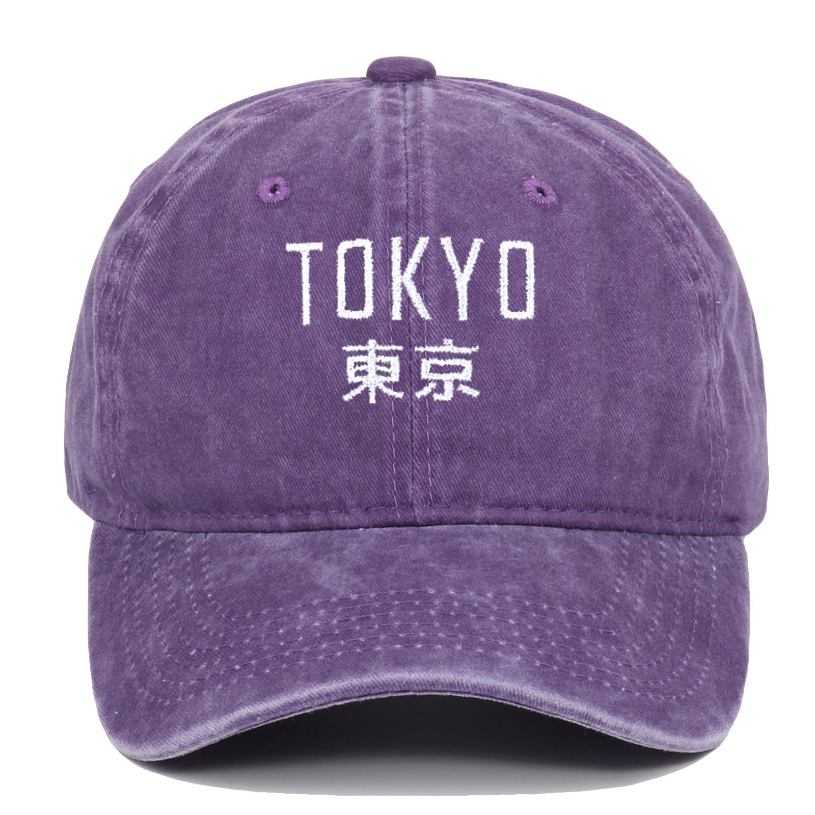 Retro Washed Tokyo Letter Baseball Cap