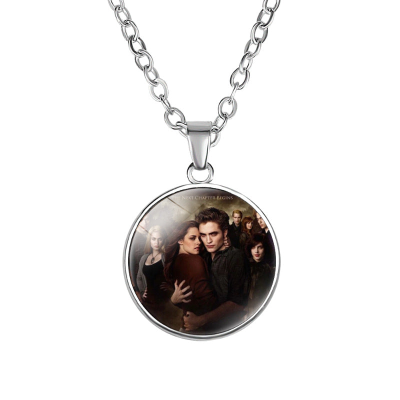 Twilight Gem Round Pendant Women's Necklace