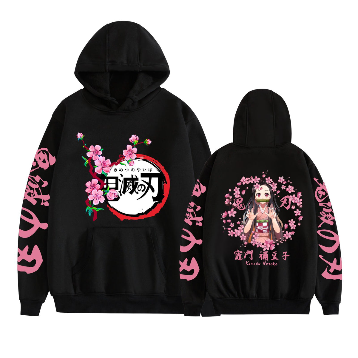 Casual Anime Graphic Print Pullover Hoodie