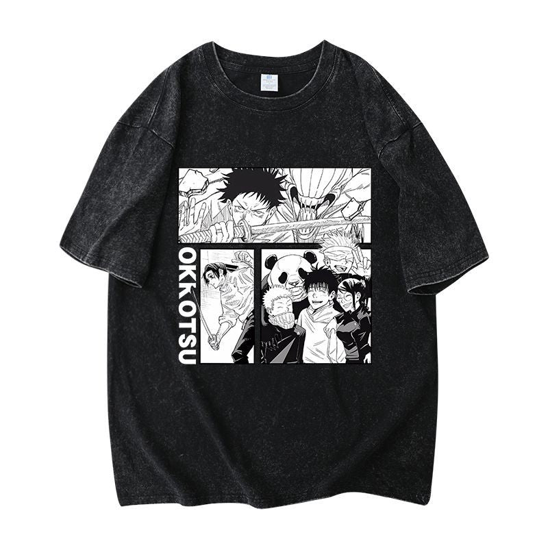 Retro Unisex Anime Short Sleeve Loose T-Shirt