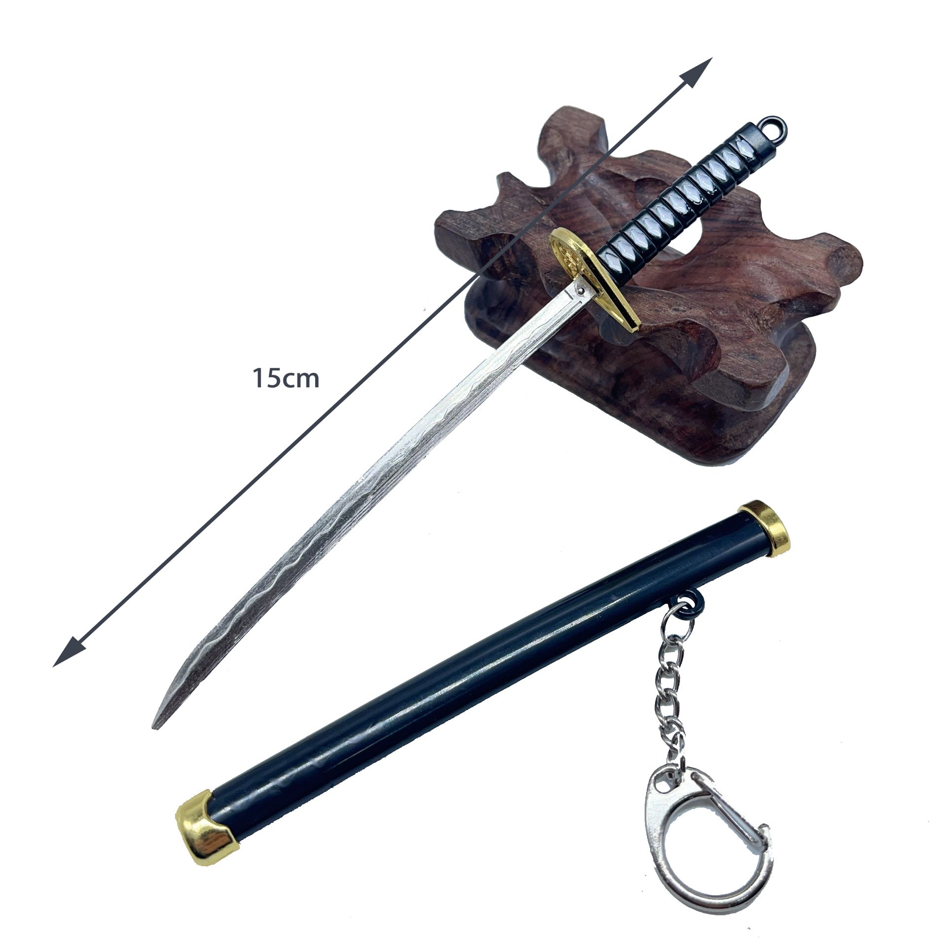 Trendy Zoro Samurai Sword Model Keychain