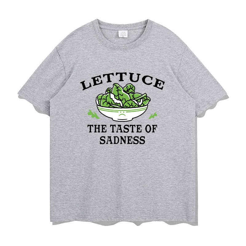 Unisex Tom Spider Lettuce Letter Print Short-sleeved T-shirt