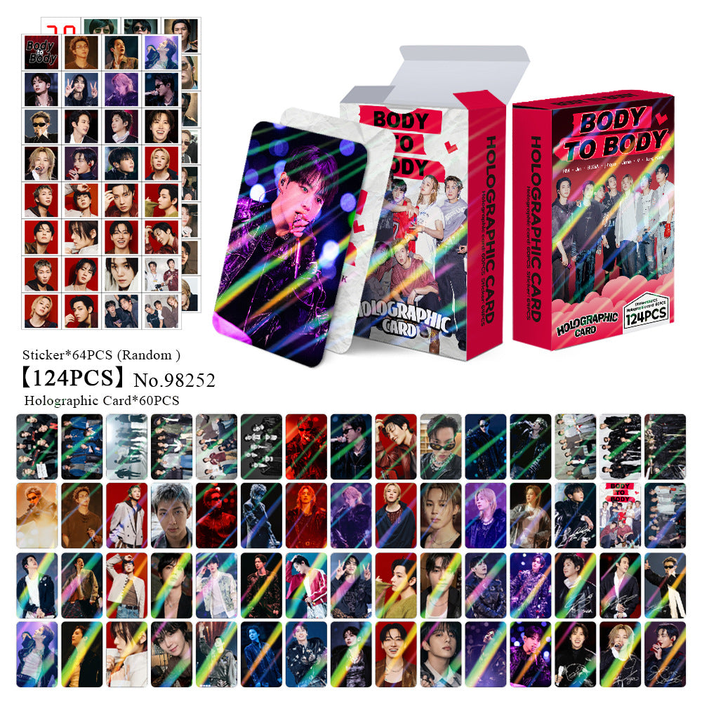 60PCS BODY TO BODY Flash Photocard Sticker