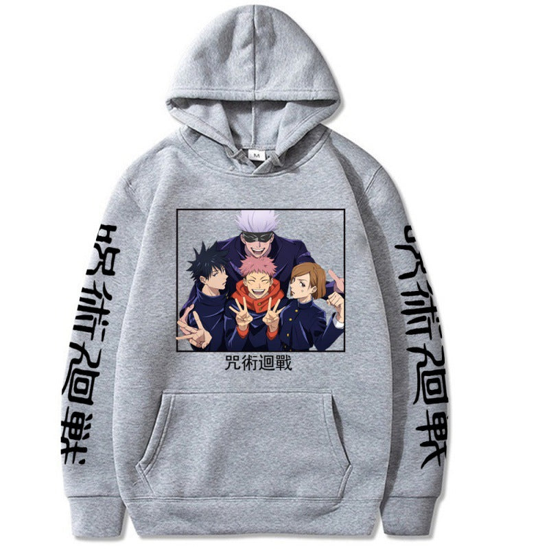 Casual Trendy Anime Print Loose Hoodie