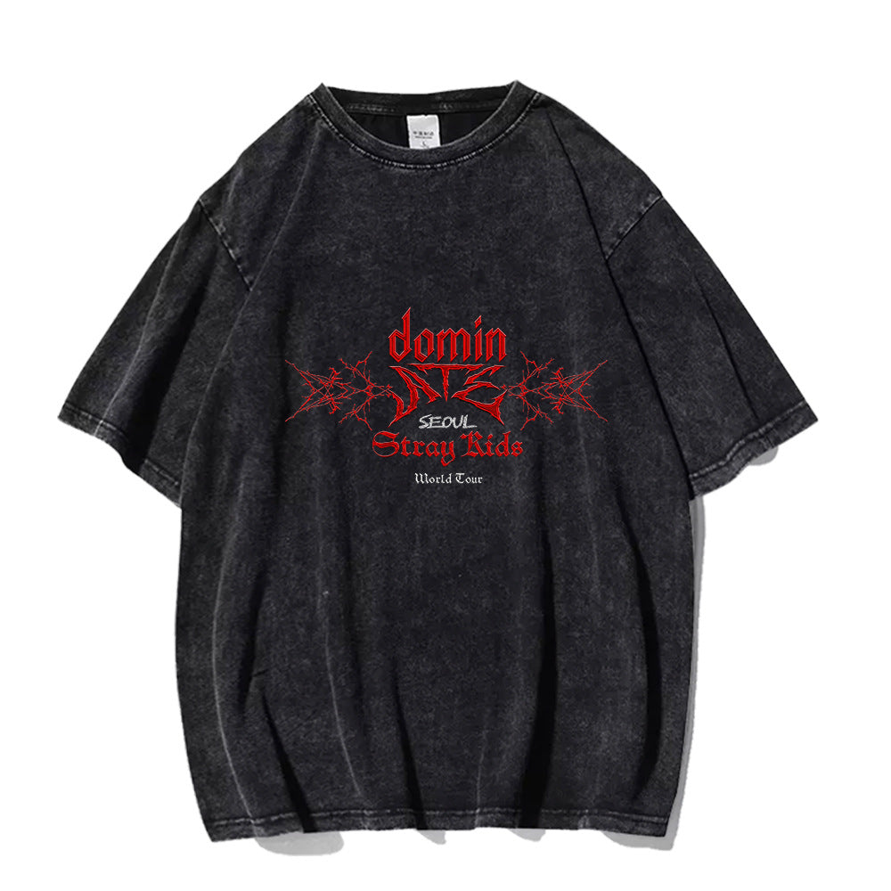 Retro KPOP ATE Washed T-shirt