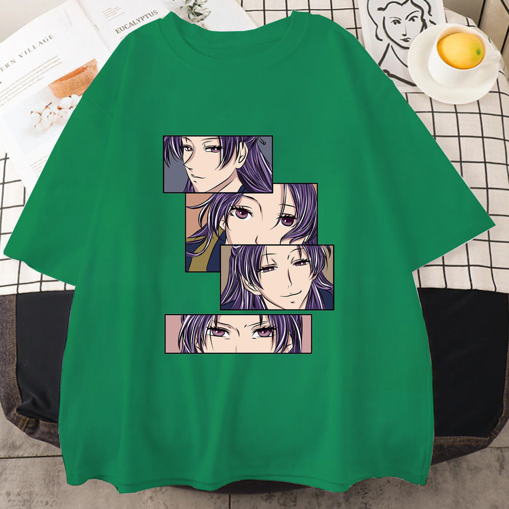 Casual Anime Graphic Printed T-Shirt