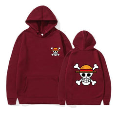 Unisex Luffy Print Casual Pullover Hoodie