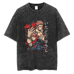 Men's Anime Printed Summer Loose Casual T-shirt