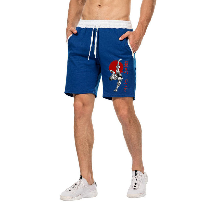 Men's Baki Anime Casual Loose Shorts