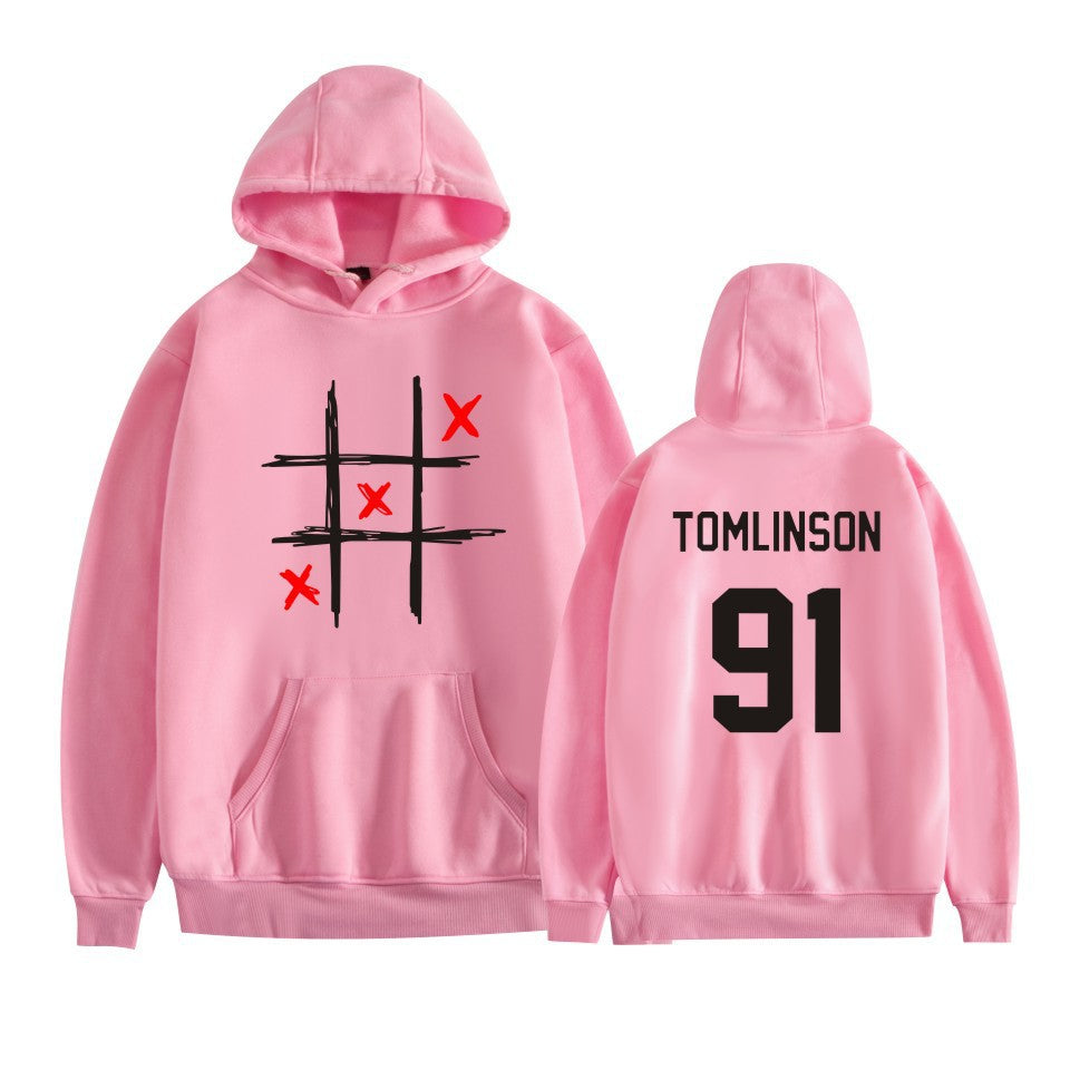 Unisex Louis 91 Letter Printed Casual Hoodie