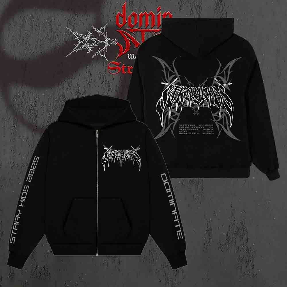 Unisex KPOP Dominate Tour Zip Up Hoodie