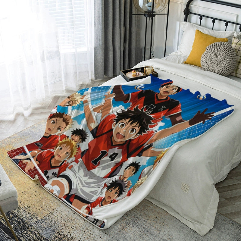 Hinata Anime Pattern Nap Blanket