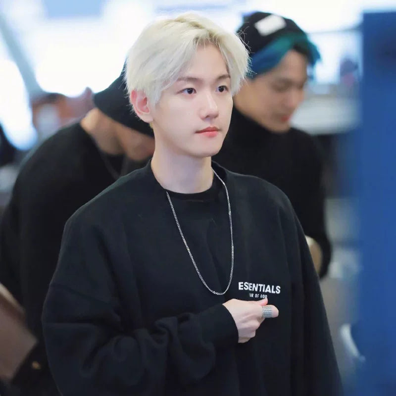 BAEKHYUN Same Style Letter-printed Sweatshirt