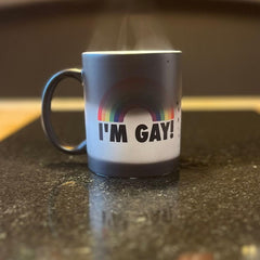 I'm Gay Rainbow Heat Change Funny Rude Mug