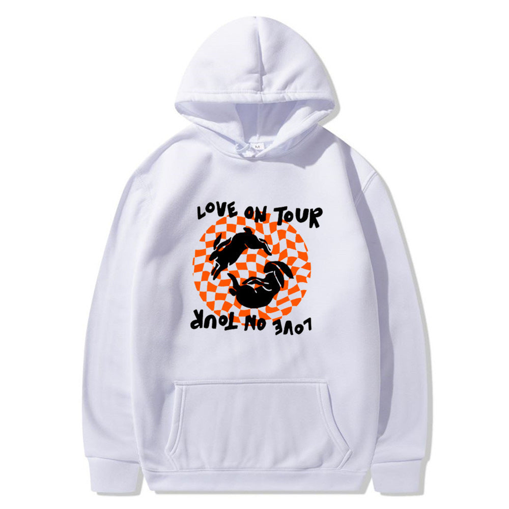 Casual Harry LOVE ON TOUR Letter Graphic Loose Hoodie