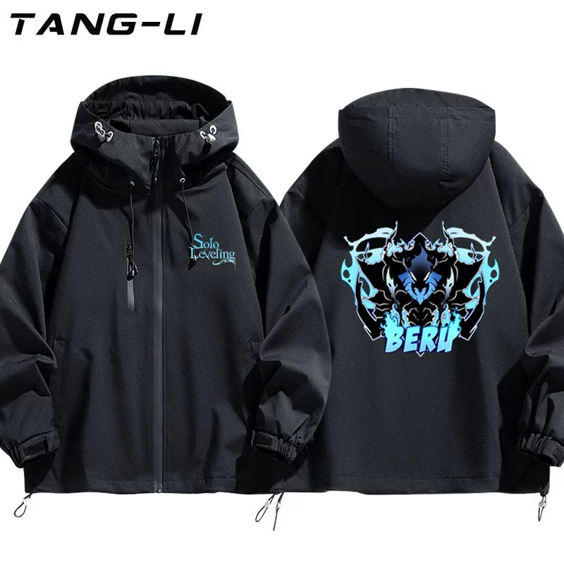 Men's Anime Graphic Print Hooded Jacket
