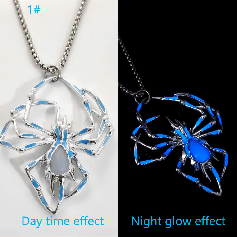Creative Luminous Spider Pendant Necklace