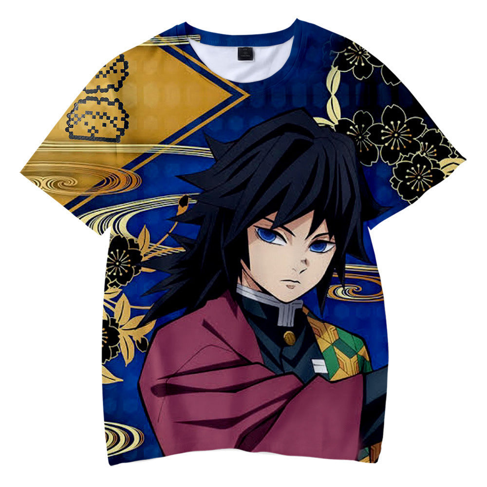 Unisex Anime Digital Print Short-sleeved T-shirt