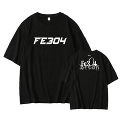 Fe3O4 Logo Printed Cotton Short-sleeved T-shirt