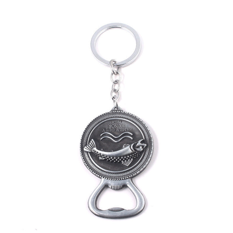Dragon Wolf Bottle Opener Keychain Pendant
