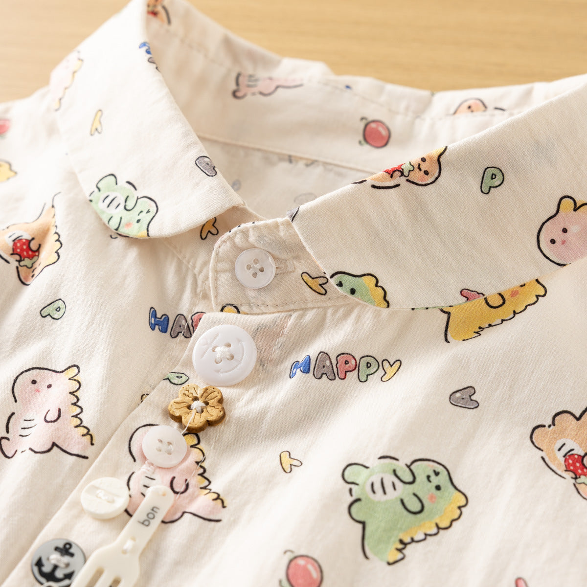 Versatile Casual Cartoon Printed Short-sleeved Shirt