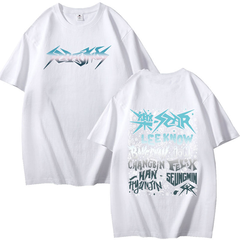 KPOP Dominate Pattern Print Short Sleeve T-shirt