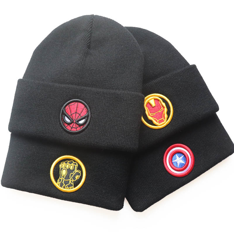 Cartoon Spider Embroidered Knitted Hat