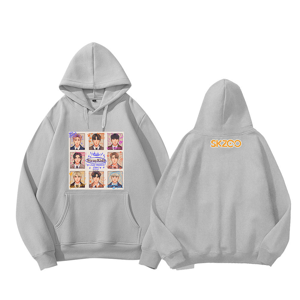 Kpop Cartoon Doll Pocket Hoodie