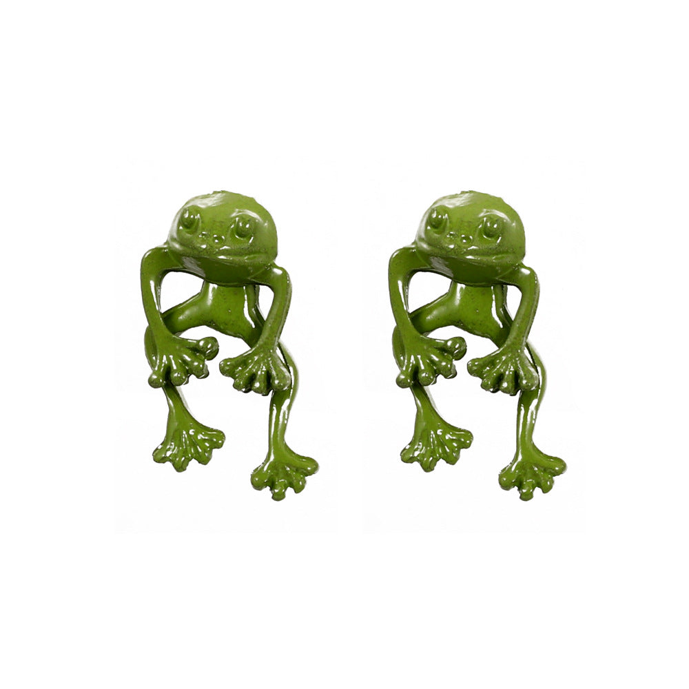 Retro Frog Detachable Earrings